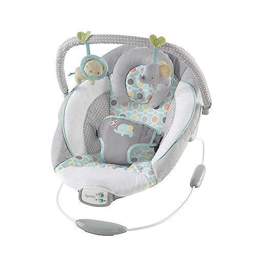Ingenuity Soothing Baby Bouncer Infant Seat with Vibrations, -Toy Bar & Sounds, 0-6 Months Up to 20 lbs (Morrison)