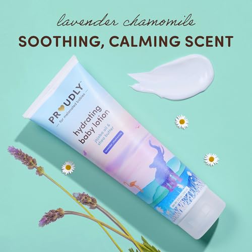 PROUDLY Hydrating Baby Lotion by Gabrielle Union & Dwyane Wade, Lightweight Moisturizer, Black & Brown Babies, Lavender Chamomile, 2-Pack (9 oz each)