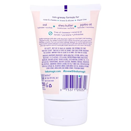 Baby Magic Soothing All-Over Balm, Vanilla & Oat, Skin Moisturizer for Face, Body & Bum, Hypoallergenic, Dermatologist & Pediatrician Tested, 4 Fl Oz