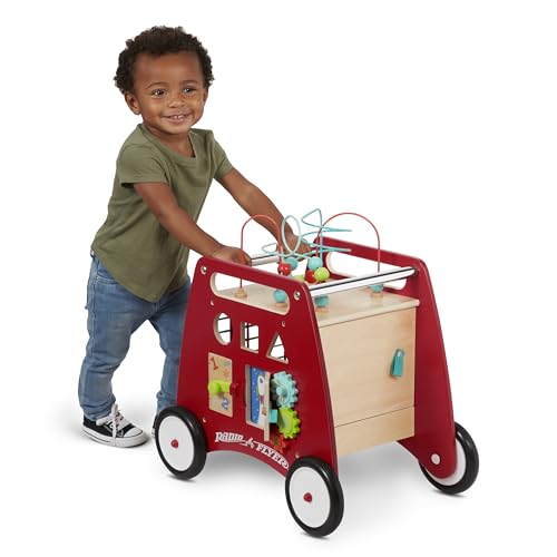 Radio Flyer Deluxe Push & Play Cube Walker, Walker Toy for Ages 1-3