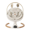 Baby Swings for Infants, Monamii Baby Swing, Bluetooth Infant Swing with Music Speaker, 5 Speeds and Remote Control, Indoor & Outdoor Use (Beige)