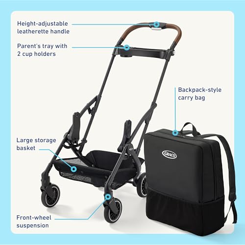 Graco® Gomax Frame Stroller, Accepts All Graco® Infant Car Seats, Backpack Style Lightweight Travel Stroller Frame