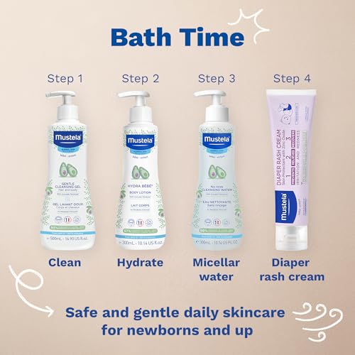 Mustela Hydra Bebe Body Lotion - Daily Moisturizing Baby Lotion with Natural Avocado, Jojoba & Sunflower Oil - 10.14 fl. oz.