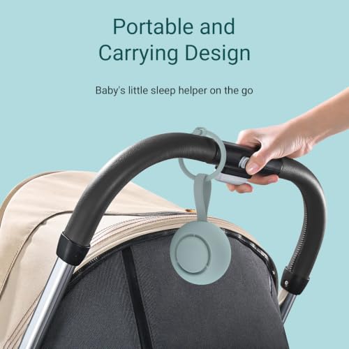 Portable Baby Sound Machine with 20 Sounds, Timer, 15H Battery, Travel Clip