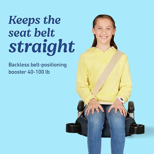Graco TurboBooster 2.0 Backless Booster Car Seat, Trisha, Travel Booster Seat for Children Ages 4-10, Weight 40-100 Pounds and Height up to 57 Inches