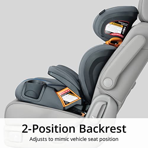 Chicco KidFit Adapt Plus 2-in-1 Belt-Positioning Booster Car Seat, Backless and High Back Booster Seat, for Children Aged 4 Years and up and 40-100 lbs., Ember/Black