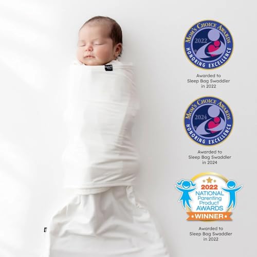 KYTE BABY Sleep Bag Swaddler with Dual Zipper, Removable Velcro Band, Rayon Made from Bamboo Transitional Nursery Essential, 1.0 TOG, (Blush)