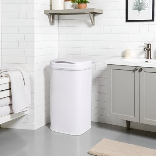 Ubbi Adult Diaper Pail, 13-Gallon Stainless Steel Incontinence Disposal Bin, Odor Locking Trash Can for Adult Diapers, Elderly Care & Caregivers, No Special Bags Required, White
