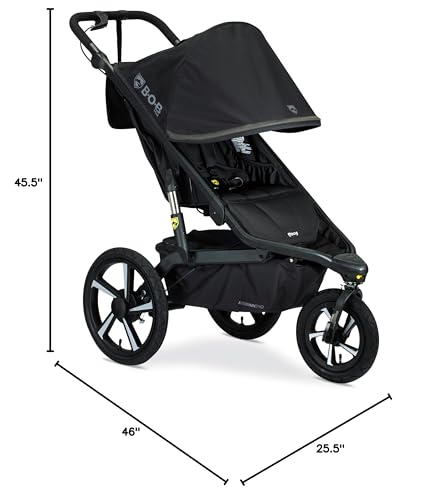 BOB Gear Alterrain Pro Jogging Stroller, All-Weather, SmoothShox Suspension, Black