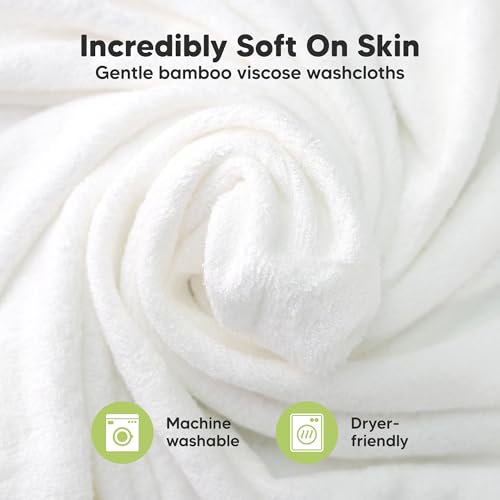 6-Pack Baby Washcloths, Soft Absorbent Washcloths for Face, Body (Depths)