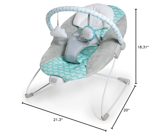 Ingenuity Ity Bouncity Bounce Vibrating Deluxe Baby Bouncer Seat, 0-6 Months Up to 20 lbs (Goji)