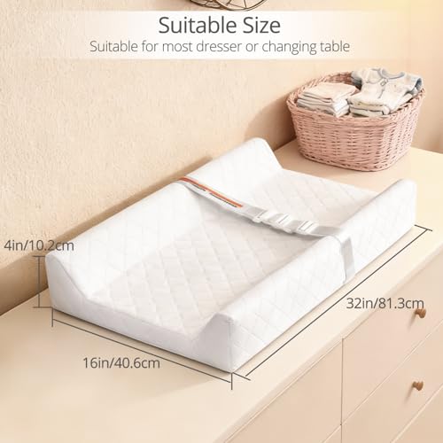 JVEOO Waterproof Baby Changing Pad Wipeable Diaper Changing Mat