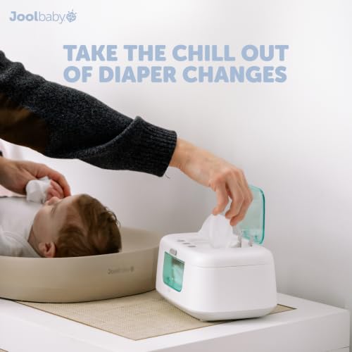 Jool Baby TinyBums Baby Wipe Warmer & Dispenser with LED Changing Light & On/Off Switch (Aqua)