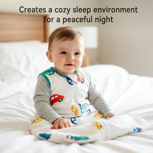 WarmWrap Baby Sleep Sack 6-12 Months 100% Cotton 0.5 Tog Baby Wearable Blanket for Infant, 3 Pack Breathable Soft Lightweight Sleep Sacks with 2-Way Zipper