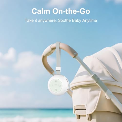 Portable Sound Machine for Baby Kids Adults, USB Rechargeable White Noise Machine with Timer Function,18 Smooth Sounds, 256-Color Changing Mood Light, Memory Function, Sound Therapy for Home, Travel