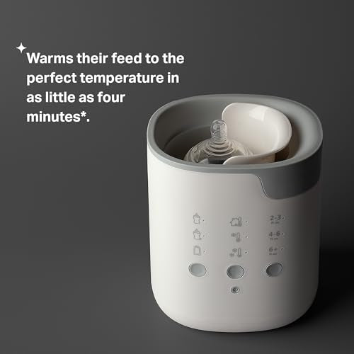 Tommee Tippee Baby Bottle and Food Warmer, Warms Breast Milk, Formula, Jars and Pouches to Body Temperature in Minutes, Automatic Timer, Touch Settings, White