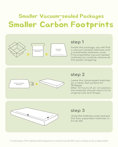 ATTABABY Breathable Crib Mattress, Baby Safety Alliance Verified, CertiPUR-US and Oeko-TEX Approved, Standard Full Size for Crib & Toddler Bed, Waterproof Machine Washable Cover, 52” x 27.6”