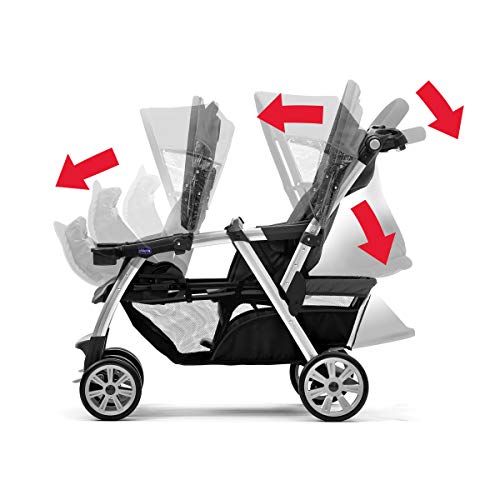 Chicco Cortina Together Double Stroller, 2-Seat, Foldable