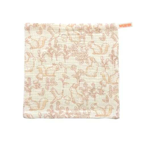 MUKIN Baby Washcloths, Natural Cotton Face Towels, 15 Pack, 10x10 inches