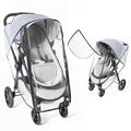 Clear Stroller Rain Cover for Travel Strollers, Waterproof Recessed Zipper Design, Breathable Mesh Vents, Easy Access, Protects from Rain Wind Dust Snow