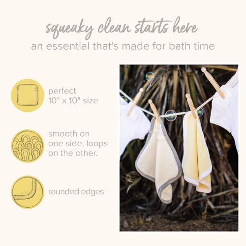 Burt's Bees Baby Infant Washcloths, 100% Organic Cotton 9x9 in, 3-Pack