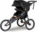 Out’n’About Nipper Sport Jogging Stroller | Lightweight All-Terrain 3-Wheel Stroller | Rain Cover Included | 16” Air-Filled Tires, Suspension, Handlebar Brake | Newborn to 4 Years | Summit Black
