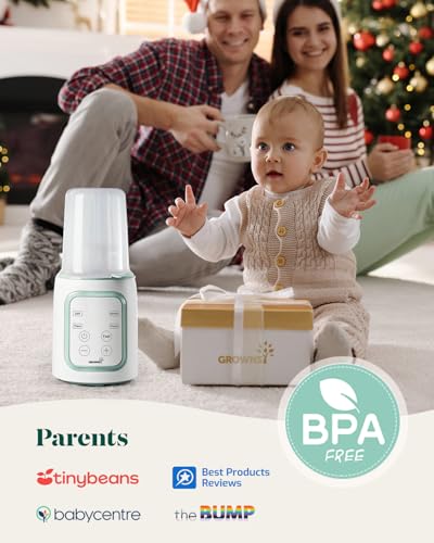 Grownsy Baby Bottle Warmer, 8-in-1 Fast Baby Milk Warmer with Timer for Breastmilk or Formula, Accurate Temperature Control, 24H Keep, Food Heater&Defrost BPA-Free Bottle Warmer for All Bottles- Green