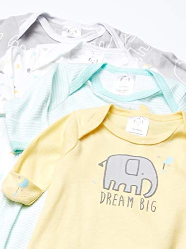 GerberUnisex Baby4-Pack Sleeper GownAnimals Green0-6 Months