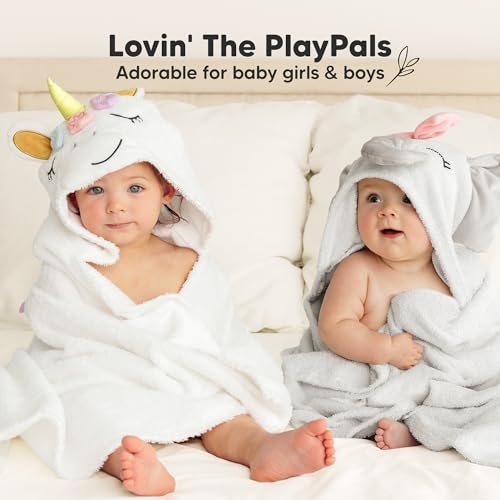 KeaBabies Organic Baby Towel with Hood for Girls, Boys - Soft, Absorbent, 100% Cotton Hooded Baby Towels for Newborns, Infants, Large Hooded Bath Towels for Babies, Kids, Toddler 1-3 (Uria)