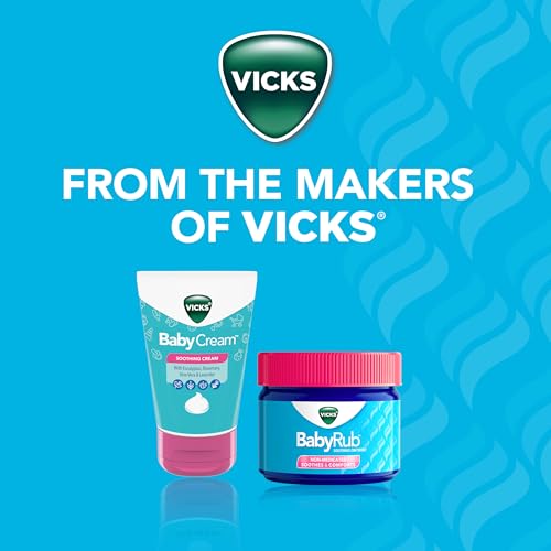 Vicks BabyRub Chest Rub Ointment with Soothing Aloe, Eucalyptus, Lavender, and Rosemary, from the makers of VapoRub, 1.76 oz