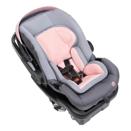 Baby Trend Secure-Lift Infant Car Seat, Madrid Pink – Compact Lightweight Carrier, Infant Comfort Cushioning, Adjustable Harness Fit