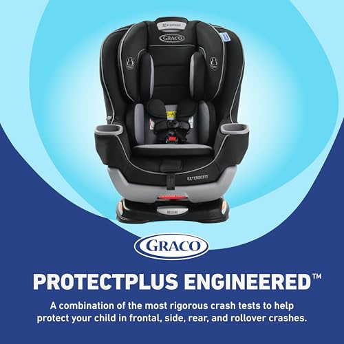 Graco® Extend2Fit Convertible Baby Car Seat, Rear and Forward Facing, Adjustable Extension Panel for Extra Legroom, Gotham