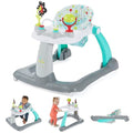Kolcraft Tiny Steps 2 in 1 Foldable Infant and Baby Walker with Wheels, Seated or Walk Behind Activity Center, Entertaining Developmental Activities for Boys and Girls, Wide Base Sturdy Frame