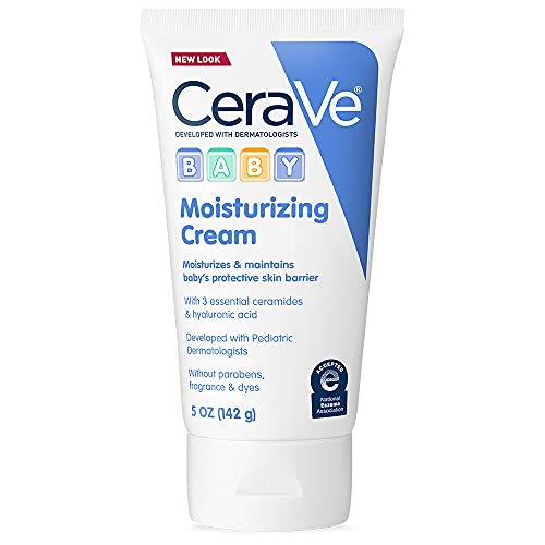 CeraVe Baby Cream, Gentle Moisturizing Cream with Ceramides, Fragrance, Paraben, Dye & Phthalates Free, Rich & Non-Greasy Feel, Gentle Baby Skin Care, 5 Ounce