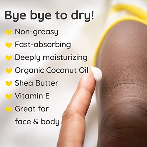 Bubbsi Newborn Baby Body Lotion - Deeply Moisturizing Whipped Organic Coconut Oil for Baby Skin, Vegan Toddler Moisturizer with Shea Butter, Vitamin E, Natural Scent (Refillable, 8oz)