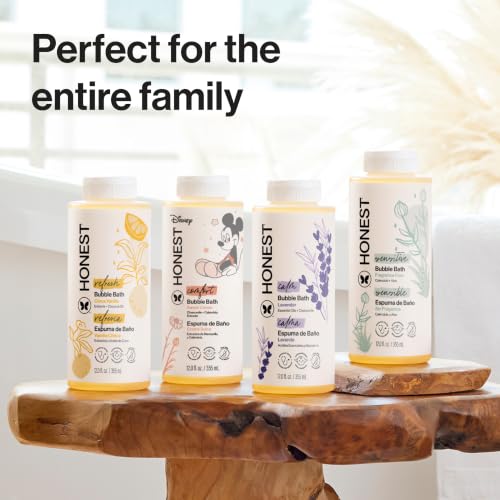 The Honest Company Foaming Bubble Bath Refill, Lavender Calm Scent, Tear-Free, Hypoallergenic, Naturally Derived, Gentle for Baby, 32 fl oz