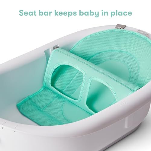 Frida Baby 4-in-1 Grow-with-Me Baby Bathtub, Baby Tub for Newborns to Toddler with Removable Bath Seat & Backrest for Bath Support in Tub
