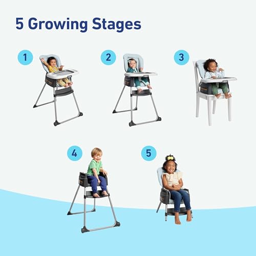 Graco Made2Grow 5-in-1 Convertible Highchair Adjustable Baby to Toddler Seat, Hudson