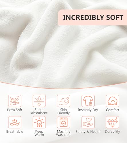 Spearlcable 12 PCS Baby Bath Towels for Infants Toddlers, 4 PCS Animal Hooded Baby Towels + 8 PCS Washcloths Set, Ultra Absorbent Cute Soft Baby Towels for Newborn Bath Essentials Gifts for Boys Girls