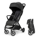 Inglesina Quid³ Lightweight Compact Travel Stroller for Baby & Toddler 0-55 lbs – One-Hand Fold, Reclining Seat, Airline Approved, Car Seat Compatible, UPF 50+ Canopy – Cosmic Black