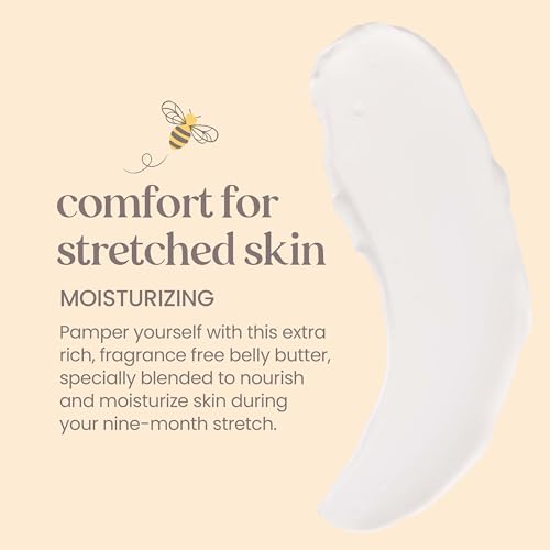 Burt's Bees Mama Belly Butter Stretch Mark Cream for Pregnancy Massages Body & Reduces Scar Appearance, Prenatal & Postnatal Tummy Skin Care, Shea Butter & Vitamin E Rich Formula, 6.5 Oz (Pack of 3)