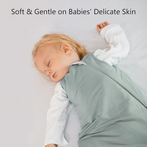 BubblePanda Rayon Made from Bamboo Sleep Sack 2t-3t 1.0 Tog Soft Toddler Sleeping Sack 24-36 Months for Babies 2-Way Zipper Baby Wearable Blanket