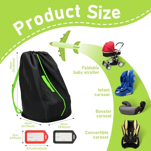 Jaseppor Car Seat Bags For Airplane Travel
