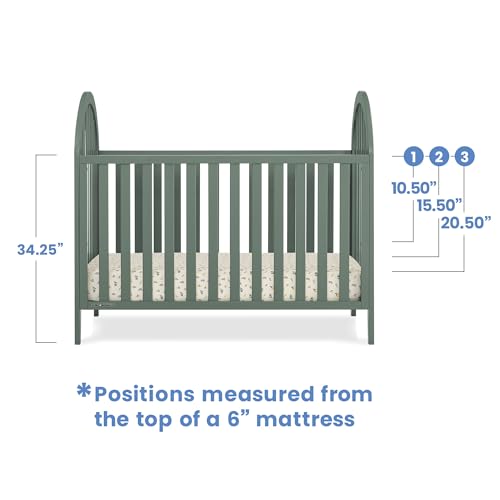 Delta Children Milano 4-in-1 Convertible Crib - Greenguard Gold Certified, Grassy Glen