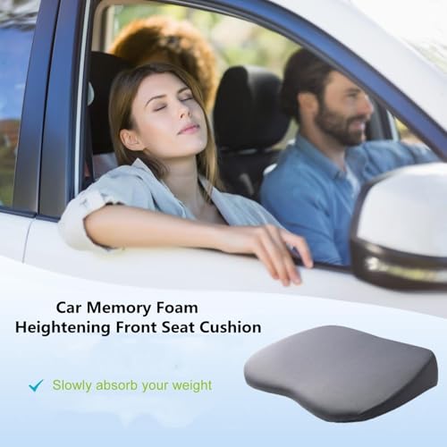 Sothuba Car Seat Cushion for Driving,Car Booster Seat Cushion for Short Drivers,Portable Driver Seat Cushion to Raise Height 3.5 in,Office Chair Back Support Pillow for Lower Back Pain Relief