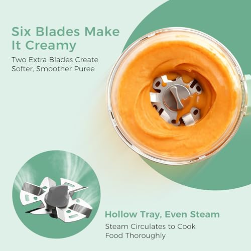 Momcozy Baby Food Maker & Squeeze station - One-Step Auto Steam & Blend Food Processor and Pouch Filler for Homemade Baby Puree