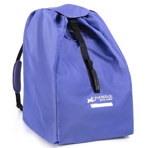 LASUK Car Seat Travel Bag for Airplane - Fits Infant Car Seats, Convertible Car Seats, Booster Seats, Car Seat Bases - for Worry-Saving, Effortless and Safe Travel