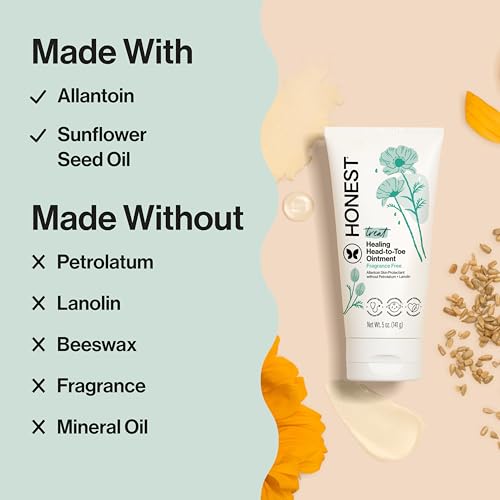 The Honest Company Head to Toe Multi-Purpose Healing Ointment, Safe for Sensitive Skin, Hypoallergenic, Fragrance-Free, Vegan, 5 oz