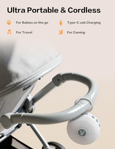 Portable Sound Noise Machine for Baby Kids Adult with 21 Natural Soothing Sounds, Powerful Battery, 32 Levels of Volume, Noise Canceling for Office & Sleeping, Sound Timer Therapy for Home, Travel