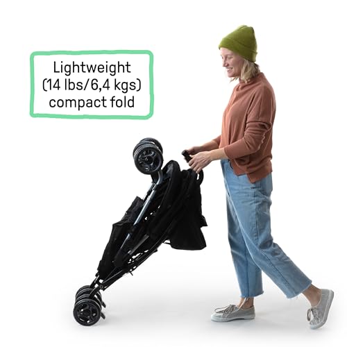 3Dlite Convenience Stroller, Gray – Lightweight Stroller with Aluminum Frame, Large Seat Area, 4 Position Recline, Extra Large Storage Basket – Infant Stroller for Travel and More
